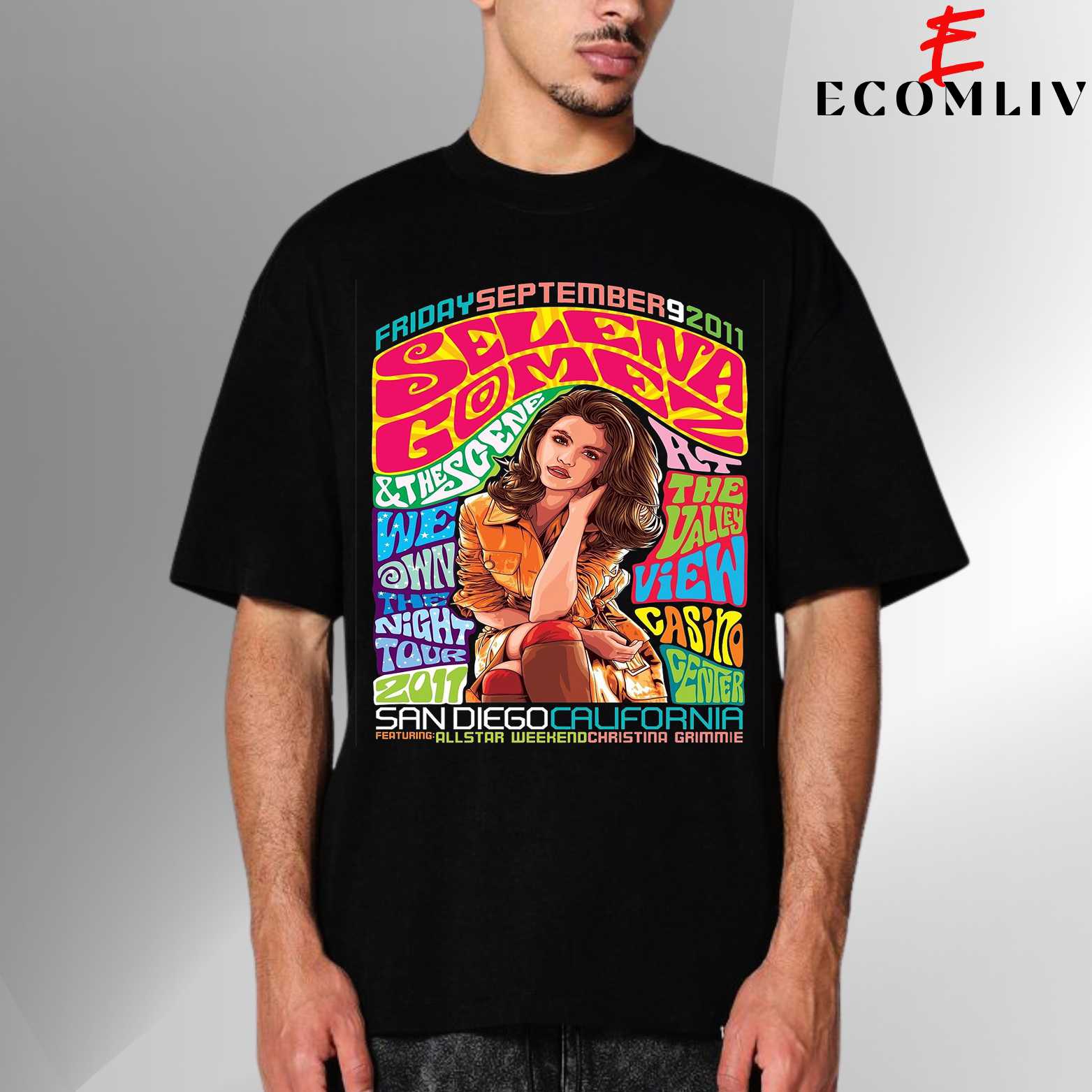 Selena Gomez Concert Tee, Unisex Pop Music T-Shirt